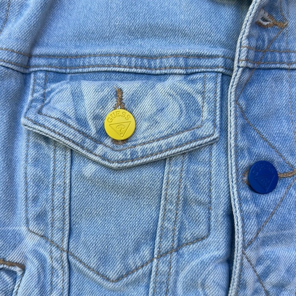 New J BALVIN GUESS Denim Girls Jacket SZ 6 - Picture 4 of 5
